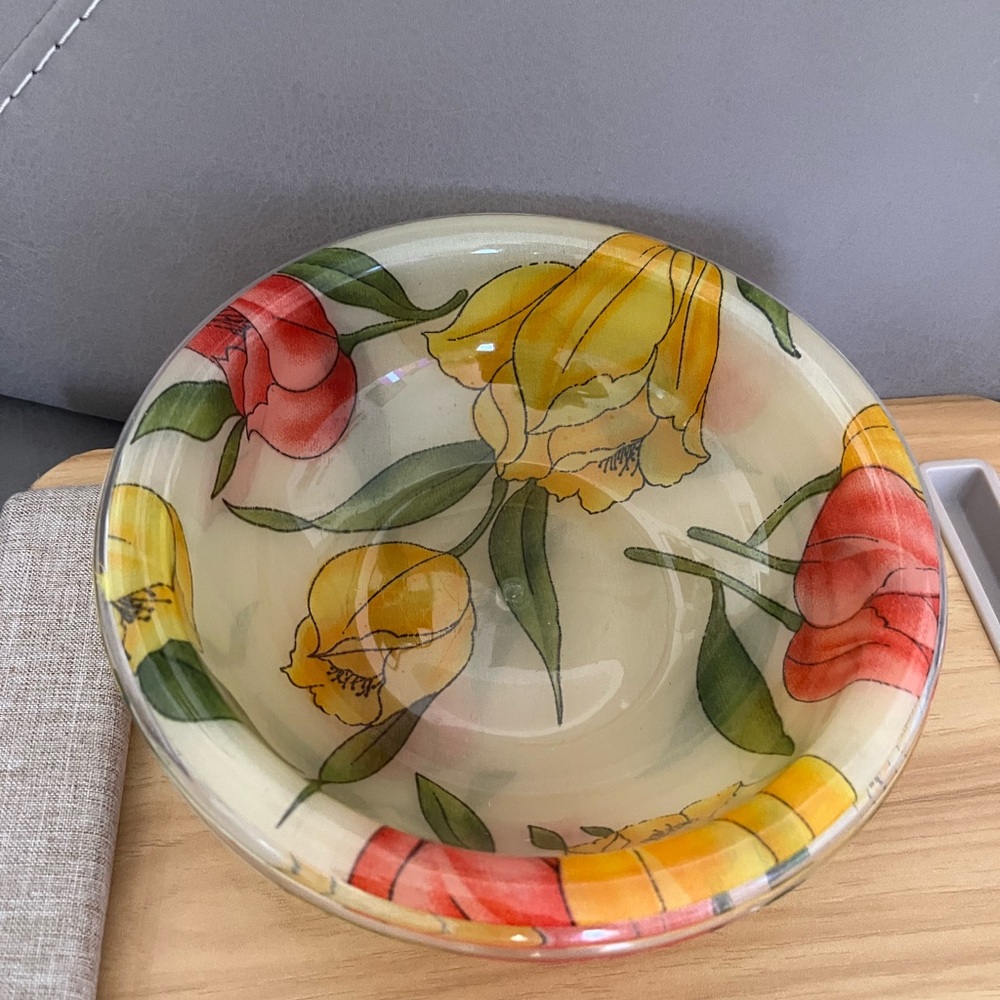 Floral light bowl pair - Picture 2 of 6